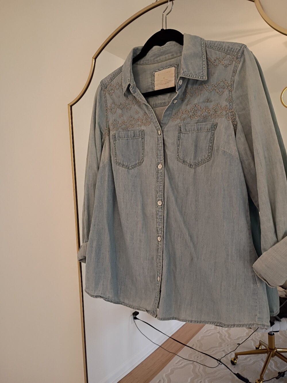 Sonoma Light Wash Denim Button-Down Shirt